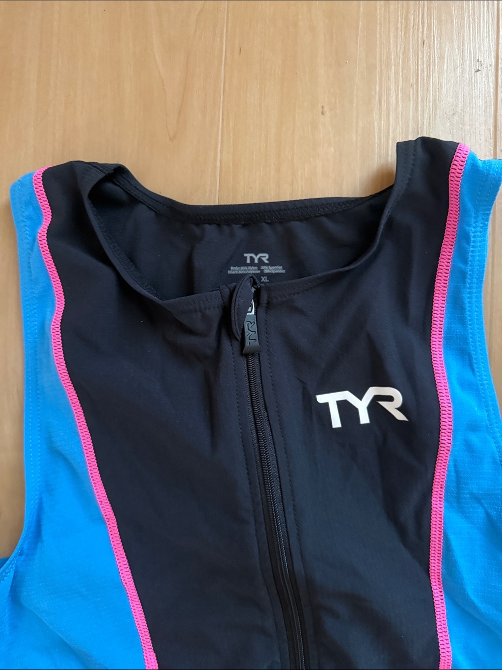 TYR WOMEN TRIATHLON RACESUIT KIT FRONT ZIPPER ATHLETIC FIT SZ XL
BLACK BLUE NWOT - Picture 2 of 13